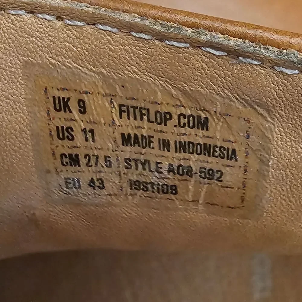 FITFLOP Mens Leather Comfort Slip-Ons‎ - Size 11
